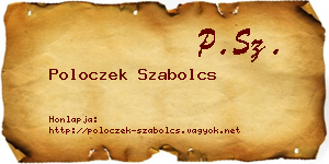 Poloczek Szabolcs névjegykártya